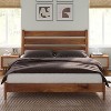AMERLIFE Mid Century Platform Beds with Reclining Slatted Headboard - 3 of 4
