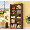 Gulches Wood Bookcase, 72" Tall Bookshelf with 6-Tier Open Storage Shelves - 2 of 4