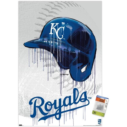 Trends International Mlb Kansas City Royals - Drip Helmet 22 Unframed Wall  Poster Print Clear Push Pins Bundle 22.375 X 34 : Target
