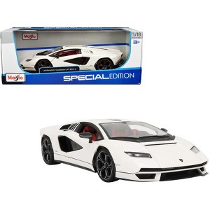 Lamborghini Countach LPI 800-4 White with Black Accents and Red Interior "Special Edition" 1/18 Diecast Model Car by Maisto - 1 of 3