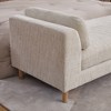 JUJABU 83.1" Modern Chenille Upholstered End of Bed Bench with Armrests and Bolster Pillows – Rubberwood Legs, Beige - 3 of 4