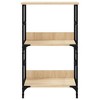 CLIHOME 3-Tier Decorative Bookshelf Open Display Shelves Storage Rack Metal Frame - 3 of 4