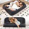 Okak Large Loveseat Floor Bean Bag Human Dog Bed with 5 Adjustable Position,Extra Lazy Chenille 2-in-1 Couch for You & Pets - 2 of 4