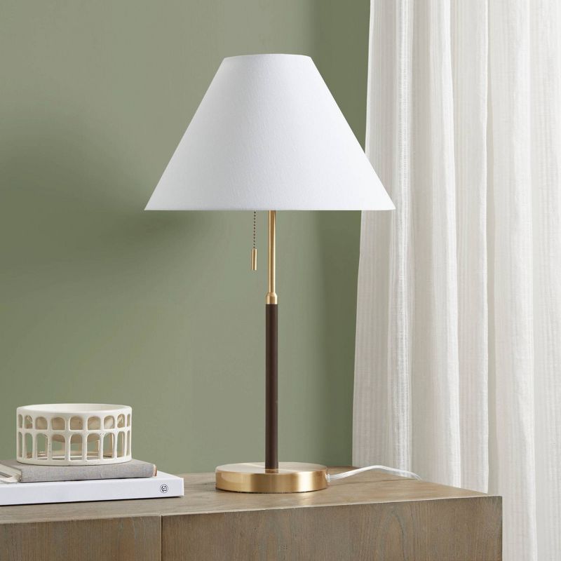 Bromley Two-Tone Pull Chain Table Lamp (Includes LED Light Bulb) Gold/Brown - Ink+Ivy, 3 of 8