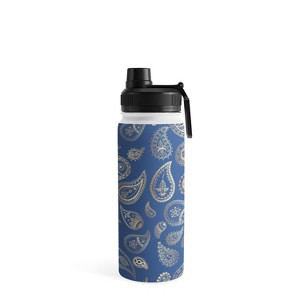 Cynthia Haller Classic blue and gold paisley Water Bottle - Society6 - 1 of 4