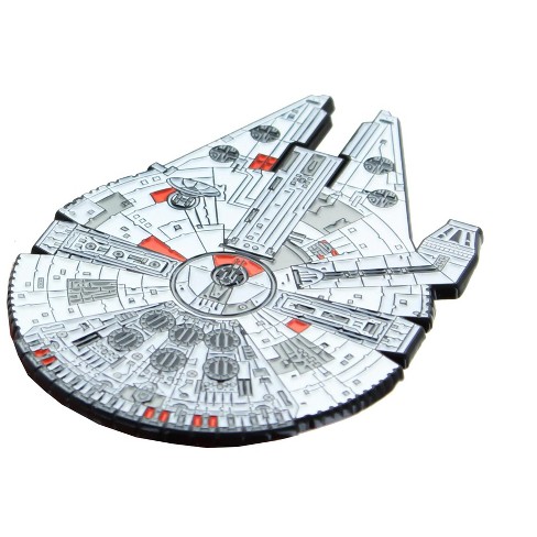 SalesOne LLC Star Wars Millennium Falcon Large Enamel Pin 3 X 2.25 inches