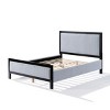 Queen Upholstered Platform Bed Frame with Headboard,Solid Wood,No Box Spring Required-LAOTIES - 3 of 4