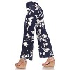 Women's Flower Printed Palazzo Pants - White Mark - 2 of 2