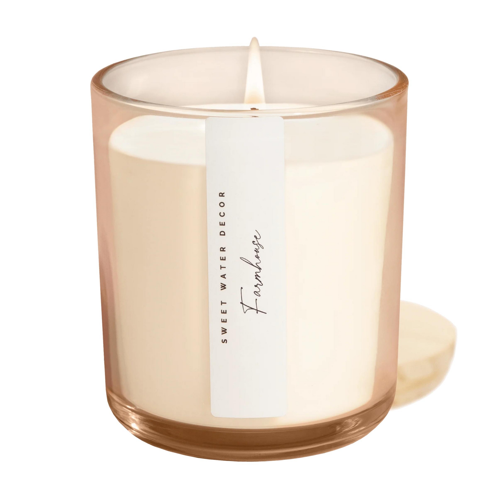 Sweet Water Decor Farmhouse Tinted Glass Jar Candle - 12oz