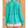 Women's Andree By Unit Crochet Lace Button Down Shirt - Savanna Jane - 4 of 4