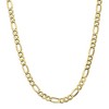 Black Bow Jewelry Men's 7.3mm 10k Yellow Gold Hollow Figaro Chain Necklace - 3 of 4