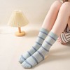 Anna-Kaci 3 Pairs Women's Mid-Calf Striped Casual Cotton Socks - 4 of 4
