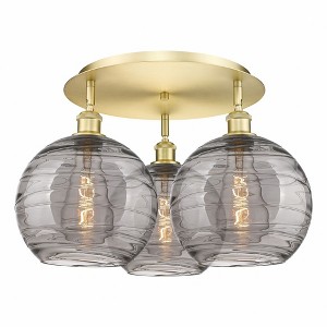 Athens Deco Swirl - 3 Light Flush Mount In Industrial Style-12.63 Inches Tall and 21.75 Inches Wide - 1 of 1