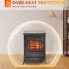 Syemin Indoor Fireplaces 22" Free Standing Electric Fireplace Stove, Fire Place Heater Effect Quick Heat Portable Fireplace, Black, 16.3"*11"*21.5" - 2 of 4