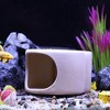 Unique Bargains Ceramic Aquarium Hideaway Rock Cave Fish Tank Decoration Beige Yellow 4.9"x4.29"x3.39" - 3 of 4