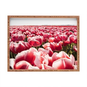 Henrike Schenk - Travel Photography Tulip Field In Holland Floral Rectangular Tray - Deny Designs - 1 of 2