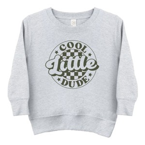 The Juniper Shop Cool Little Dude Checkered Toddler Sweatshirt - 1 of 4
