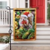 Evergreen Garden Flag Santa Squirrel Lustre Double Sided Indoor Outdoor Decor 18" x 12.5" - 2 of 2