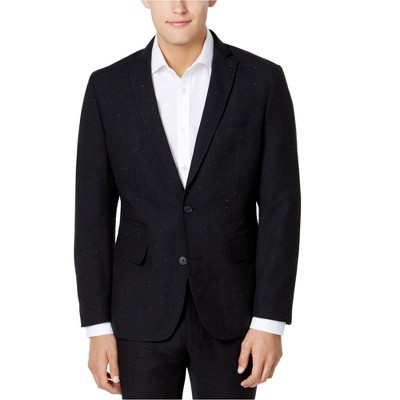 I.N.C International Concepts Mens Nepped Two Button Blazer Jacket, Black, X-Large (Regular)