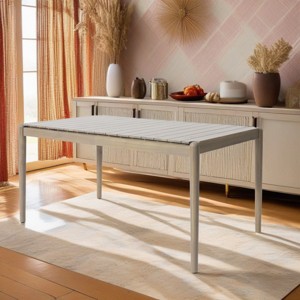 33" Brown Wooden Oblong Dining Room Table Small Dining Table For 4,Wood Kitchen Table-Cuddlewood - 1 of 4