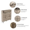 Shoe Cabinet with Flip Drawers, Narrow Freestanding Rack - 4 of 4