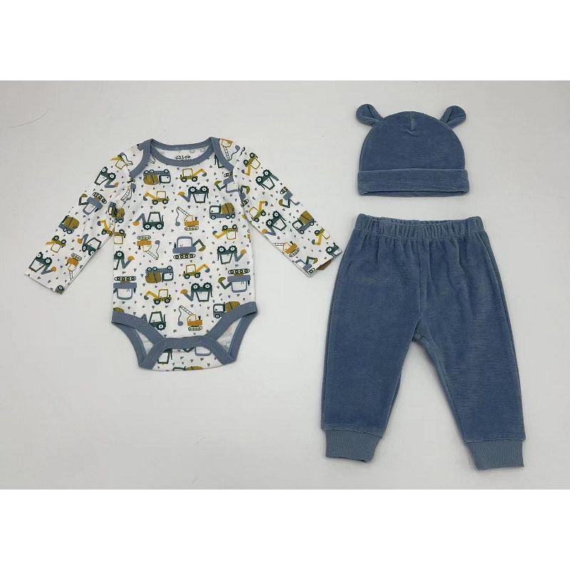 Chick Pea Baby Gender Neutral Baby Clothes for Newborn Cute Layette Jogger Sets, 5 of 6
