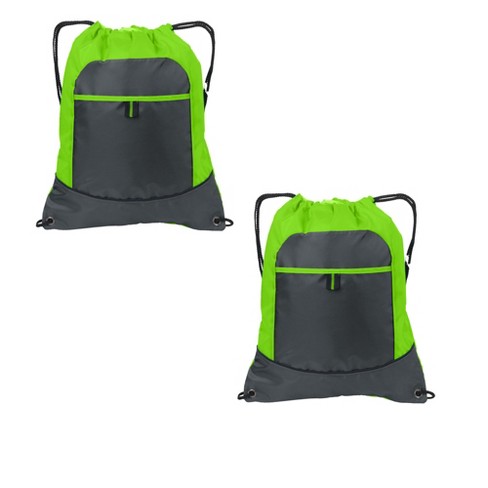 Port Authority Pocket Cinch Pack 2 Pack Lime Deep Smoke