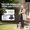 VEVOR Handrails for Outdoor Steps, 5-6 Step Stair Hand Rail Kit, Transitional Carbon Steel Railings with Installation Kit, Stair Rails, Black - 3 of 4
