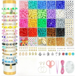 5000 Pcs Clay Beads Bracelet Making Kit for Beginner,Clay Beads with Charms Kit ,gift ideas for girls - 1 of 4