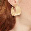 Hammered Hoop Earrings - A New Day™ Gold - 2 of 3