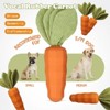 Dog Squeaky Chew Toys for Aggressive Chewers, Rubber Carrot Dog Toys for Training and Cleaning, Durable Interactive Tough Dog Toy - 3 of 4