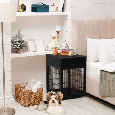 Medium Dog House for 20¨C50 lb Pets ¨C 27.56"H ¡Á 19.68"W ¡Á 23.62"D Solid & Manufactured Wood Indoor Pet House