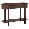 CAVINAS Retro Console Table with 2 Drawers and Open Shelf,40 inch Oval Entryway Table for Living Room,Hallway - 4 of 4