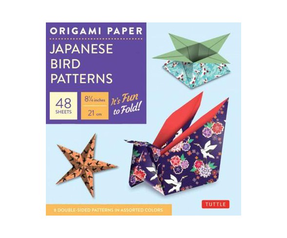 Origami Paper - Japanese Bird Patterns - 8 1/4" - 48 Sheets - (Miscellaneous)