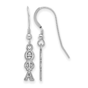 Black Bow Jewelry Sterling Silver Theta Phi Alpha Greek Life Dangle Earrings - 1 of 3