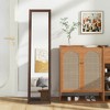 Tangkula 61" x 14.5" Full Length Mirror w/ Stand Solid Wood Frame Full Body Mirror - 2 of 4