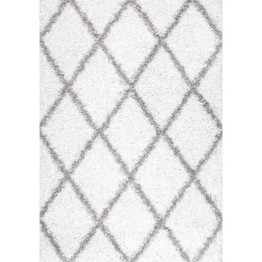 4'x6' Tess Cozy Soft & Plush Modern Area Rug White- nuLOOM