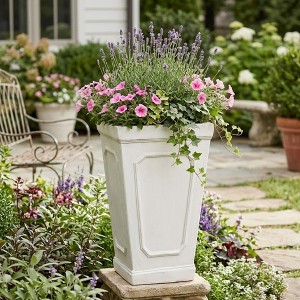 Tall Outdoor Planter Pots with Drainage Holes Decorative Flower Pots for  Porch Patio Deck