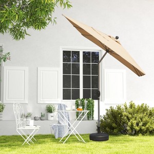 GDFStudio Ella Outdoor 8 Aluminium Ribs Market Umbrella with Crank Lift and Tilt Function - 1 of 4