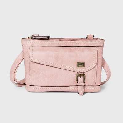 Concept Zip Closure Crossbody Bag - Blush Pink