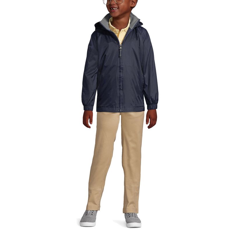 Lands' End School Uniform Big Kids Fleece Lined Rain Jacket, 4 of 6