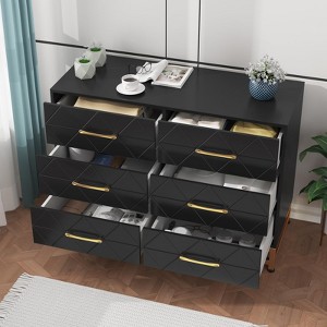 6 drawer dresser for bedroom and wardrobe, tall cabinet with soft closing slides and anti-tip kit, space saving storage organizer - 1 of 4