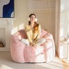 MAXYOYO Bean Bag Chair, Floral Shape Ultra Soft Faux Fur Petal Back Sofa for Adults - 2 of 4