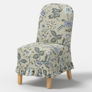 Rounded Back Slipcovered Dining Chair with Ruffle - Threshold™ - 1 of 4
