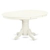 HomeStock 7-Piece Kitchen Table Set- 6  Dining Chairs with Wooden Seat - Butterfly Leaf Kitchen Dining Table - Linen White Finish - 4 of 4