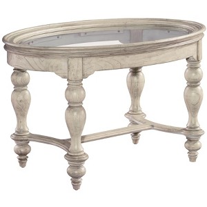 Hekman 12200LN Oval Glass Top Coffee Table 1-2200Ln Linen - 1 of 2