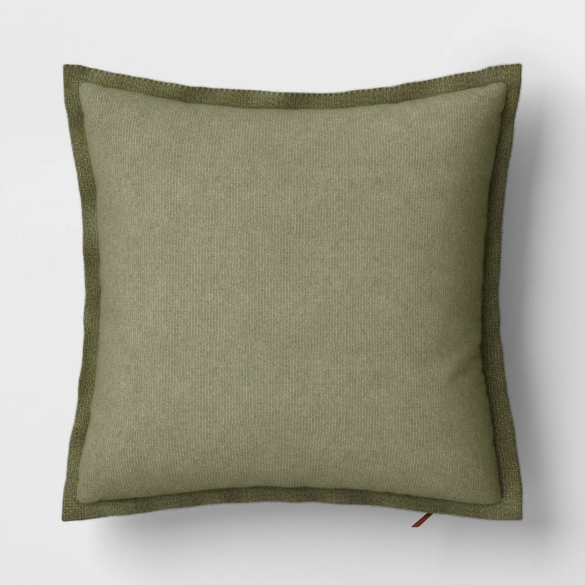 The Cozy Collection Cozy Faux Cashmere Knit Square Throw Pillow Green - Threshold™