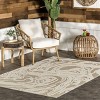 Nuloom Leisa Abstract 3x5 Indoor/Outdoor Accent Rug for Living Room Patio Deck Front Porch Entryway Kitchen, Beige/Ivory - 2 of 4