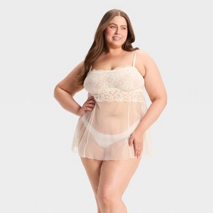 Women's Straight Neck Lingerie Babydoll Slip Dress - Auden™ - 1 of 3