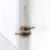Carved Bird with Pillowed Wings Decorative Accent Brown Wood, Metal & Jute by Foreside Home & Garden - 2 of 4